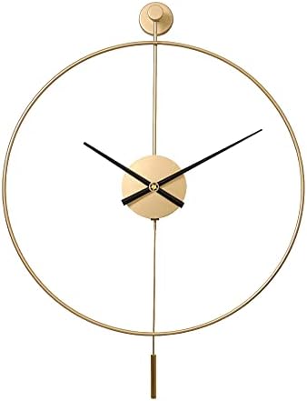 SHISEDECO Classical Large Modern Minimalist Pendulum Wall Clock 24" Gold by SHISEDECO