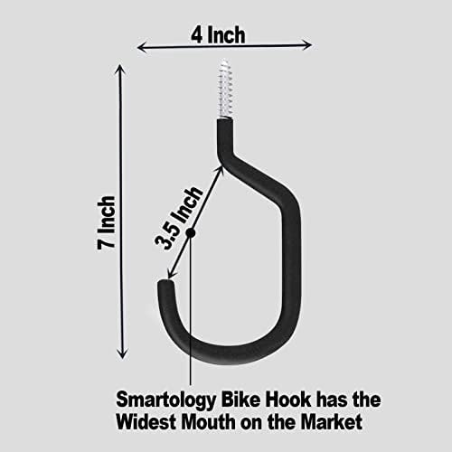 SMARTOLOGY Extra-Large Bike Hook, Bicycle Storage Hanger, Rubber Coated Heavy - Image 2