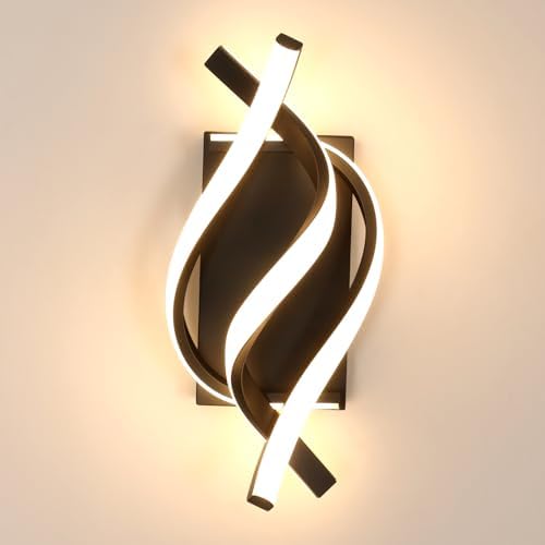 DELIPOP Wall Sconces, Spiral Modern LED Wall Sconce Lighting, 21W 3000K Warm by DELIPOP
