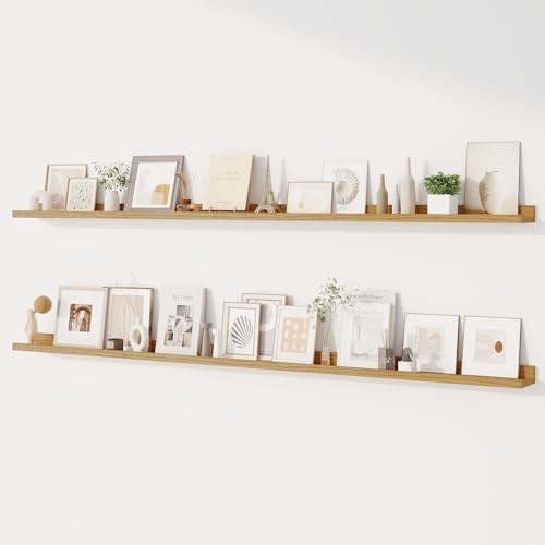 Dreamland Picture Ledge Shelf for Wall, Floating Shelves Set of 2, 72 inch Long by Dreamland