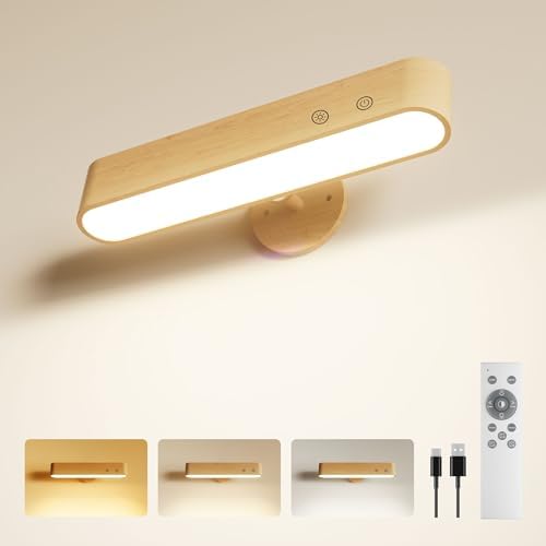 PopoIron 7500 mAh Rechargeable Wall Sconce, Battery Operated LED Wall Light by WelcometoPopoIron