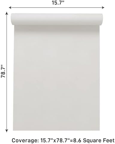 VaryPaper 15.7"x78.7" Off White Velvet Wallpaper Peel and Stick Felt Drawer - Image 6