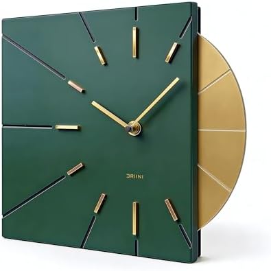 Driini Mid Century Modern Wall Clock, Battery Operated by Driini