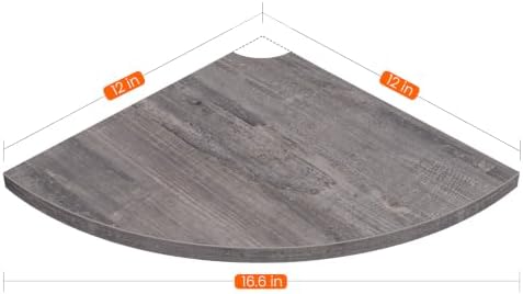 Homode Corner Floating Shelves, Round Corner Shelf Wall Mount Set of 4 - Image 3