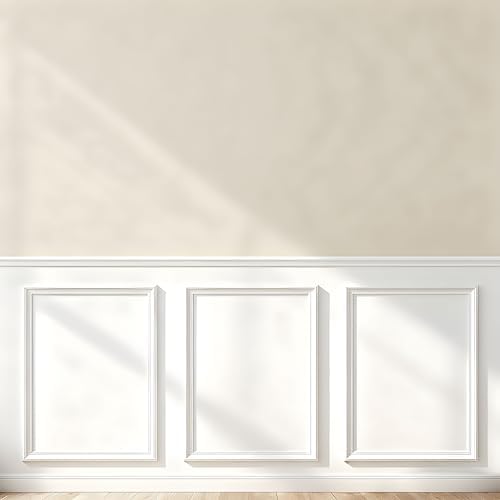 Peel and Stick Wainscoting Panels, 3 Set 20"x27" Wall Molding + 2pcs Chair Rail by SAFERRYHOME
