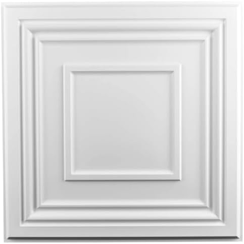 Art3d 24 Pack PVC Ceiling Tiles 24x24 Inches, Pure White by Art3d