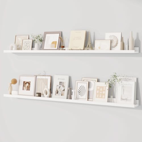 Dreamland Picture Ledge Shelf for Wall, Floating Shelves Set of 2, 55 inch Long by Dreamland