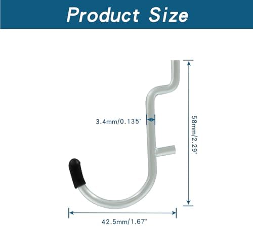 30Pcs Metal Pegboard J Hooks - Image 2