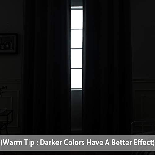 Yakamok Total Blackout Extra Wide Patio Sliding Door Curtains, Grommet Thermal - Image 8