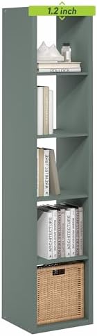 Furinno Cubicle Book Shelf, Vertical 5-Cube Bookshelf, Extra Thick Horizontally by Furinno-FitsYourSpaceFitsYourBudget