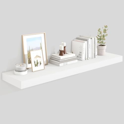 Heimlove Floating Shelves 47.2" W x 10.3" D White Set of 1 by Heimlove