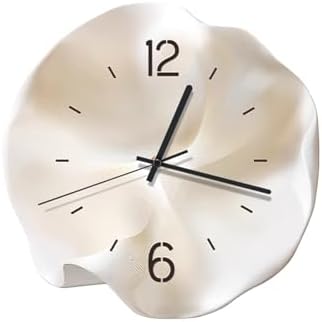 Ergocar Wall Clock, Art Deco Without Ticking Sounds Modern Crystal Porcelain by Ergocar