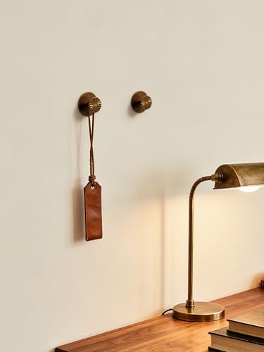 2 Pack Adhesive Coat Hooks for Bathrooms Antique Brass Wall Robe Towel Hooks - Image 5