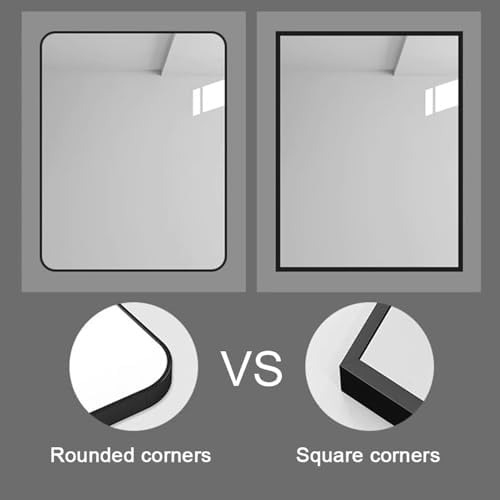 Metal Framed Bathroom Mirror Vanity Rectangle Wall Mounted Modern Mirrors - Image 2