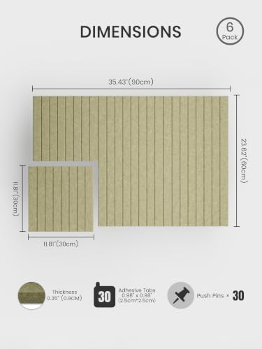 Bumusty 36"x 24" Large Felt Bulletin Board Tiles - Image 2