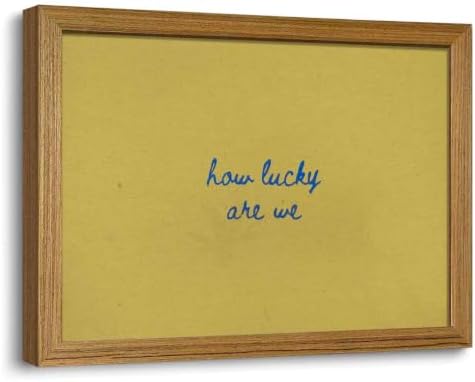 How Lucky Are We Wall Art Preppy Framed Wall Decor Inspirational Canvas by Unknown