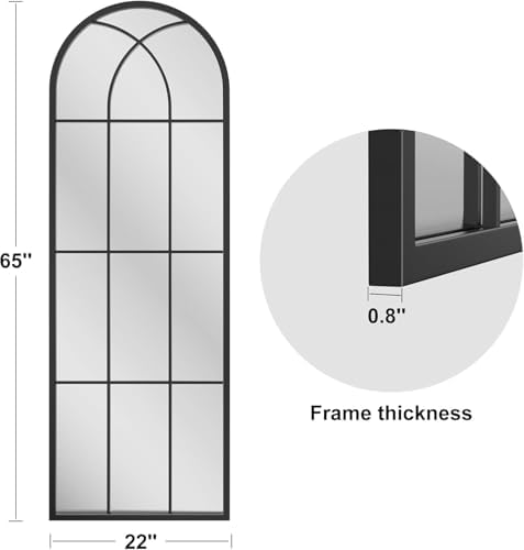 Dewfig Arched Full Length Mirror - Image 3