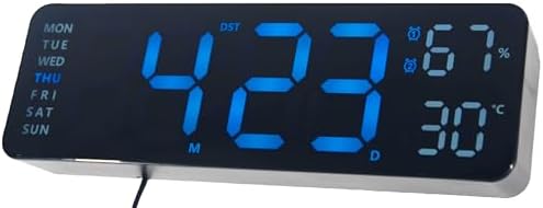 Digital Wall Clock, Big Digits, Modern Electric Wall Clock 9" - Image 5