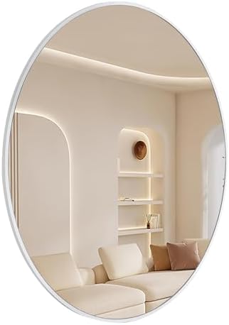 White Round Mirror 30 Inch for Bathroom - Image 2
