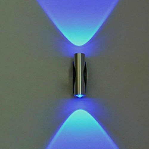 Aluminum Double-Headed LED Wall Sconce Lamp, 2W Blue Light, 000hr Lifespan by UCCKEYI