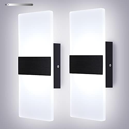 Lightess LED Wall Sconces Set of Two, Indoor Wall Lamps by LIGHTESS