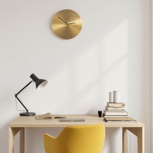 Scandinavian Minimalist Solid Copper Wall Clock - Image 7