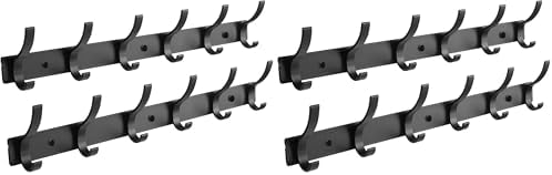 Optish 4 Pack Coat Rack Wall Mount, Coat Hooks Wall Mount, Wall Hooks by Optish