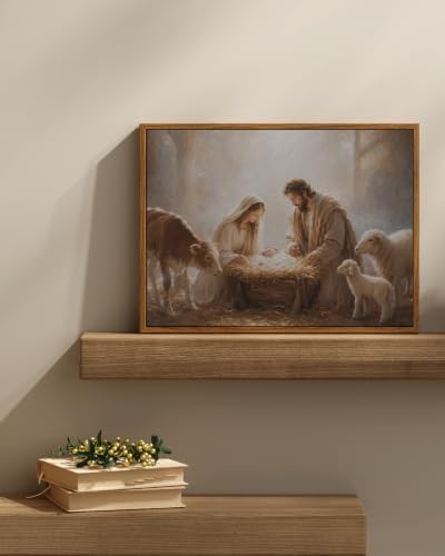 InSimSea Framed Canvas Wall Art The Nativity - Image 2