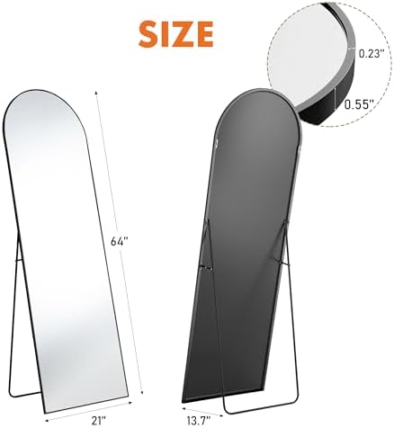OLIXIS 64"x21.5" Arched Full Length Mirror - Image 3
