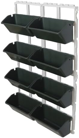 8 Pots Hanging Planter Stand, 26.3*7.3*36.6 In Vertical Garden Wall Planter - Image 4