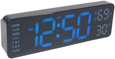 Digital Wall Clock, Big Digits, Modern Electric Wall Clock 9" - Image 3