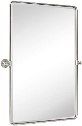 TEHOME Brush Nickel Pivot Rectangle Bathroom Vanity Mirrror Farmhouse Tiltable by TEHOME