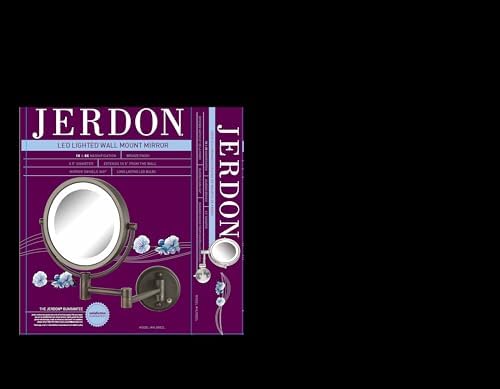 JERDON Lighted Wall-Mount Makeup Mirror - Image 6