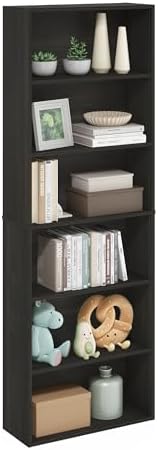 Furinno Jaya Simply Home Free Standing 6-Tier Open Storage Bookcase by Furinno-FitsYourSpaceFitsYourBudget
