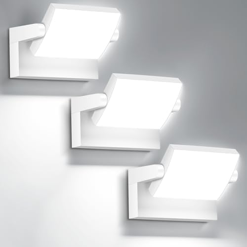 LED Wall Light Outdoor 40W 360° Rotatable Panel 6000K IP65 3 Pack by GXXGLEDWallLights