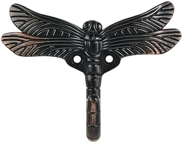 khtumeware 4 Pack Dragonfly Wall Mounted Oil Rubbed Bronze Hooks, Animal Heavy - Image 2