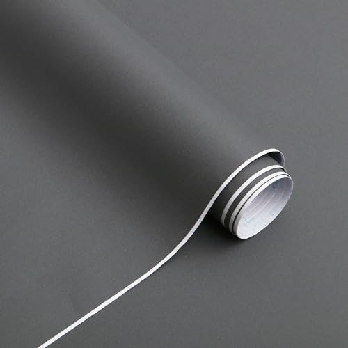 15.7"x118" Dark Grey Peel and Stick Wallpaper by Micpolo