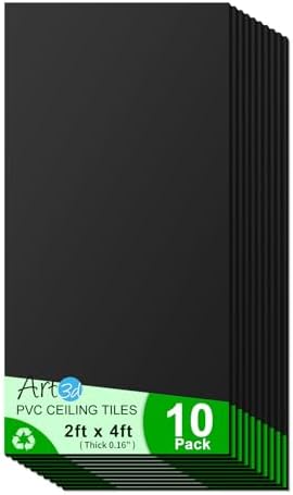 Art3d PVC Ceiling Tiles 24x48 in, 80 Sq.Ft by Art3d