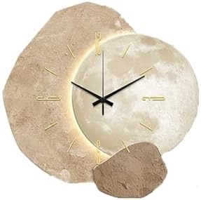 Silent Moon Wall Clock Creative Quiet Wall Clock Digital No Light Version Ready by Unknown