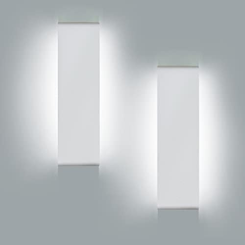 KICAAO 15.7in White Modern Wall Sconce 2-Pack, 16W White Light 5000K - Image 5