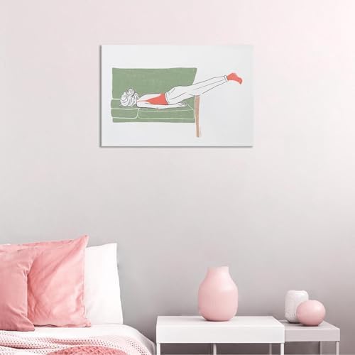 Modern Female Portrait Canvas Wall Art A Decadent Woman Rest Posters Wall Art - Image 6