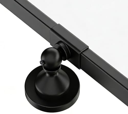 26"x26" Square Black Mirror, Pivot Mirror - Image 3