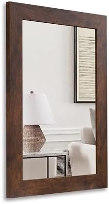 Syndra Rectangular Mirror with Frame Rustic 20''x28'' Wall Mounted Rustic by Syndra