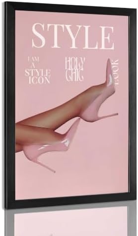 Trendy Pink Heels Poster High Heel News Headline Canvas Wall Art I Am A Style by Unknown