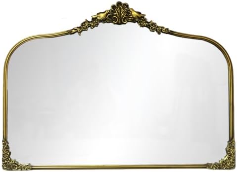 Antique Baroque Vintage Vanity Mirror 25x36Inch, Arched Vintage Wall Mirror - Image 7