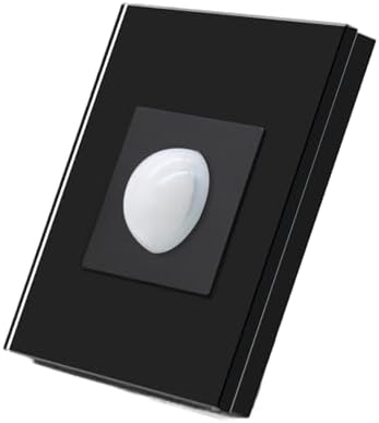 Human Motion Sensor PIR Push Button Glass Mechanical Wall Mounted Switches EU by Unknown