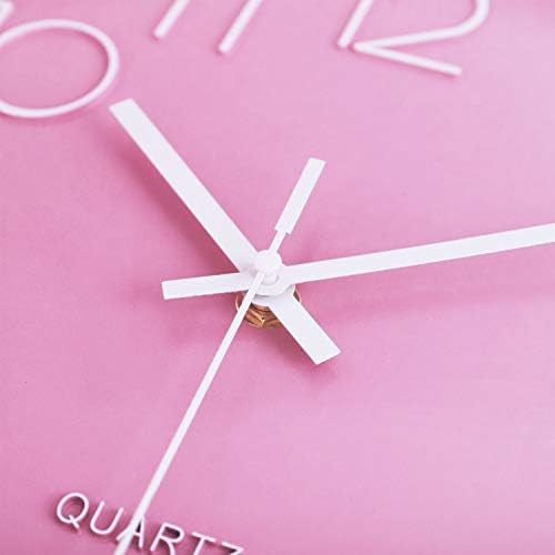 Lafocuse 12 inch Modern Analog Pink Wall Clock - Image 6