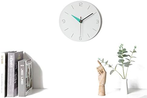Stephanie Imports Modern Minimalist White & Teal Green Silent Wall Clock - Image 4