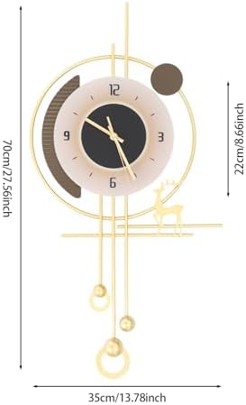 Wall Clock for Living Room, Large Gold Wall Clock - Image 7