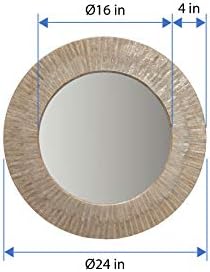 KOUBOO Round Capiz Seashell Sunray Wall Mirror - Image 5